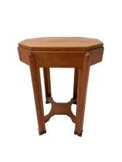 Art Deco Amsterdamse School Octagonal Side Table, 1920s